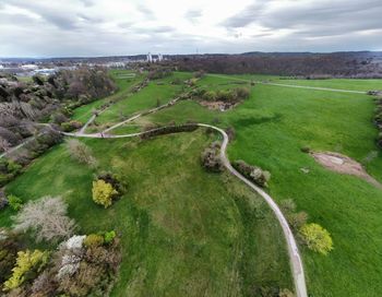 High angle view of landscape