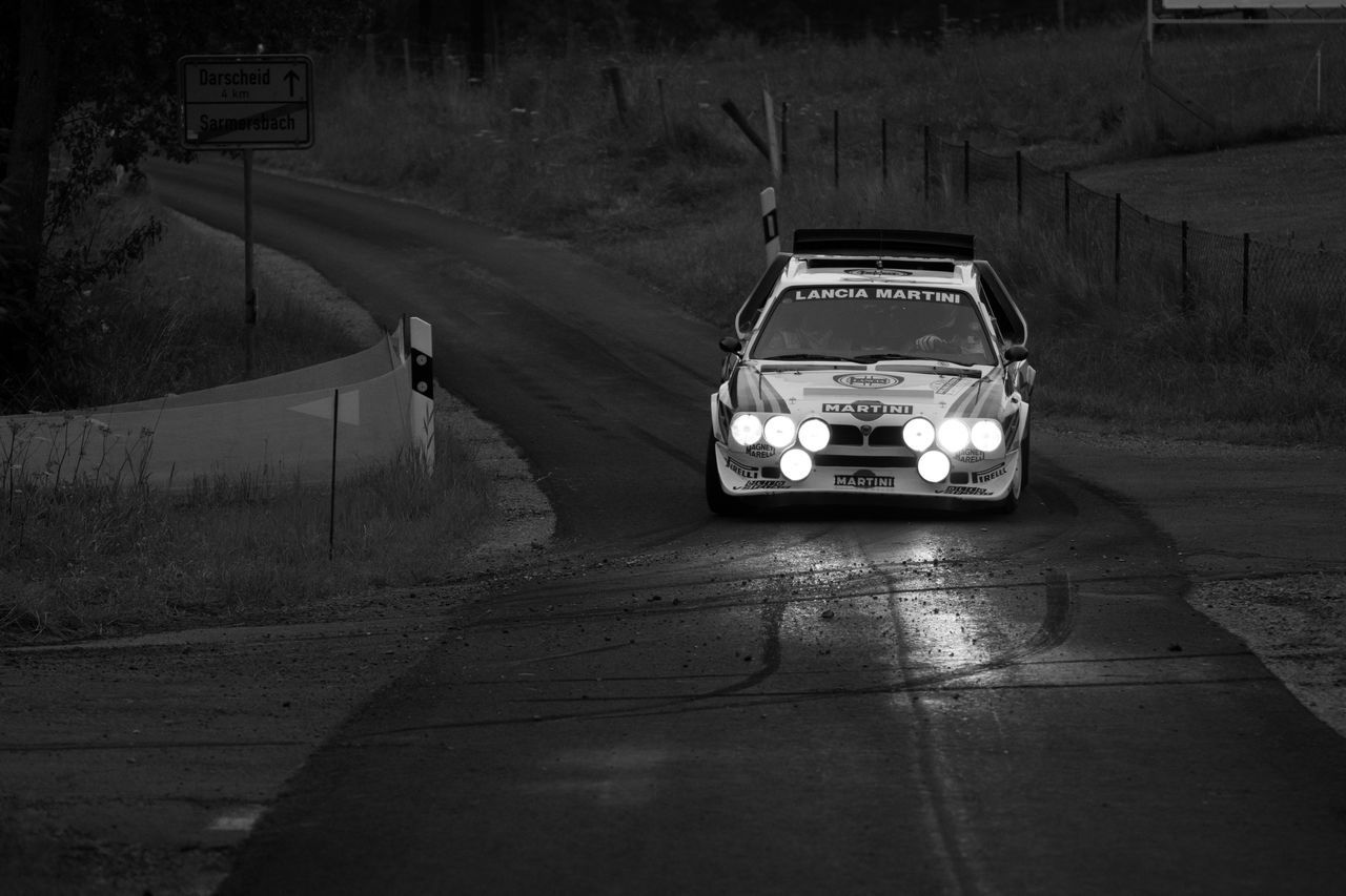 transportation, land vehicle, car, no people, night, road, outdoors