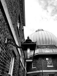 Low angle view of buildings against sky