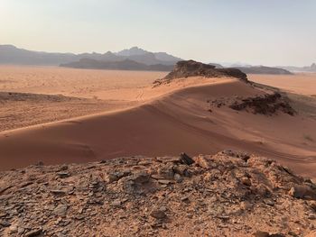 Scenic view of desert against sky