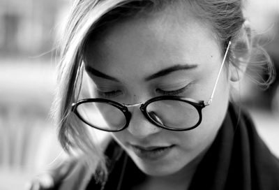 Close-up of young woman