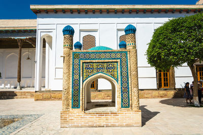 Entrance of temple in building