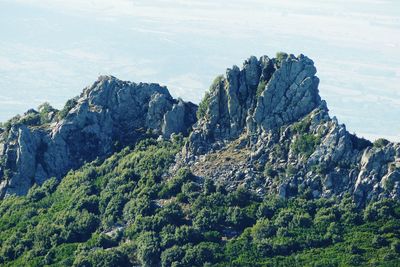 Panoramic view of mountains against sky