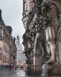 Statue of historic building in city