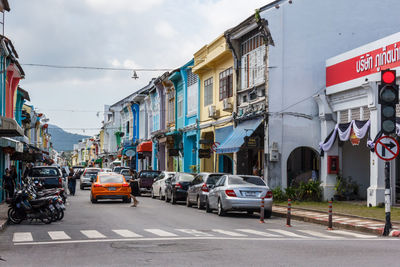 View of city street