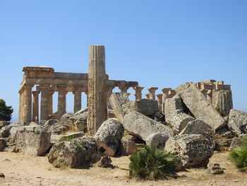 Old ruins against clear sky