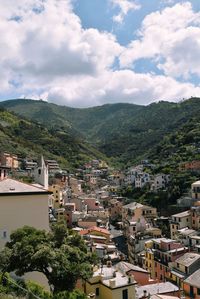 Crowded houses in riomaggiore