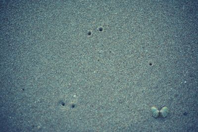 High angle view of ball on beach