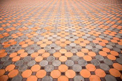 Full frame shot of patterned footpath
