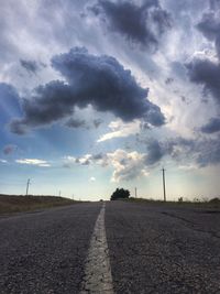 Empty road along landscape