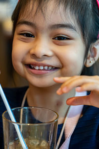 Close-up portrait of a smiling boy