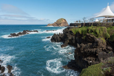 Mole islet in porto moniz in madeira