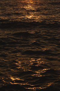 Full frame shot of sea at sunset