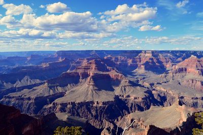 Aerial view of dramatic landscape