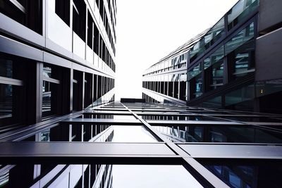 Low angle view of modern building against sky