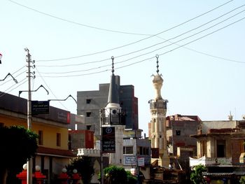 Low angle view of buildings against sky