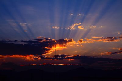 Cloudy sky at sunset