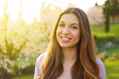 Portrait of smiling young woman