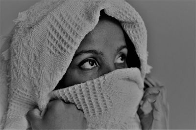 Close-up of woman looking away