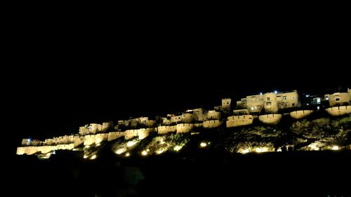 Illuminated city at night