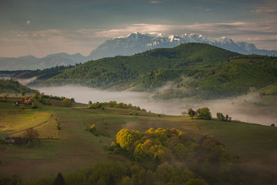 Mountain landscape in the spring season.