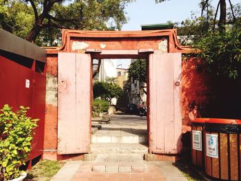 Entrance of building