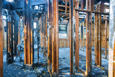 Interior of abandoned building