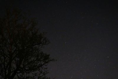 Low angle view of moon in sky