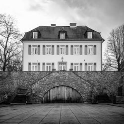 Exterior of old building against sky