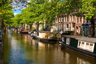 Canal passing through city