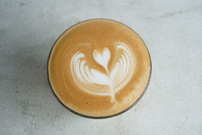 High angle view of coffee
