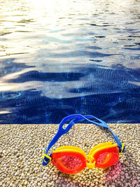 High angle view of swimming pool