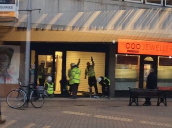 People in subway station