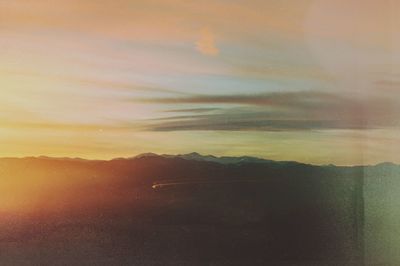 Scenic view of yellow sky during sunset