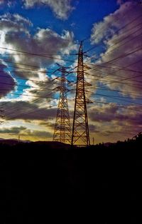 Low angle view of sky at sunset