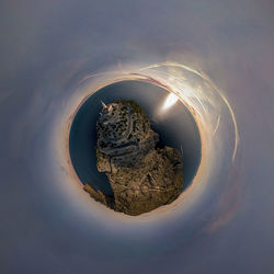 Little planet from cap formentor in mallorca