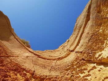 Low angle view of rock formation