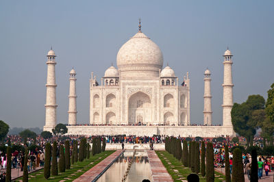 View of taj mahal against clear sky