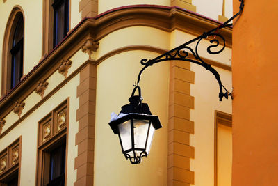 Low angle view of illuminated street light