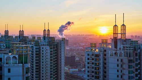 Cityscape at sunset