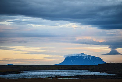 The majestic mountain herðubreið in the icelandic highlands