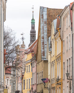 Low angle view of buildings in city