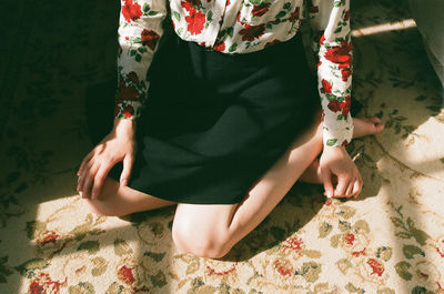 Close-up of woman standing in pond