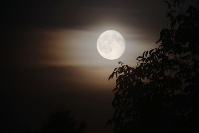 Scenic view of moon in sky at night