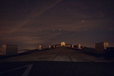 Scenic view of city against sky at night