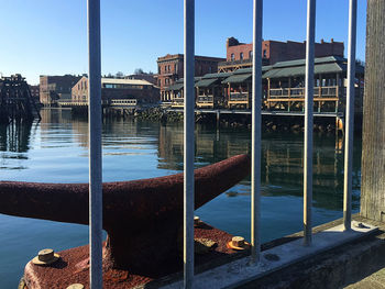 View of old buildings against sky