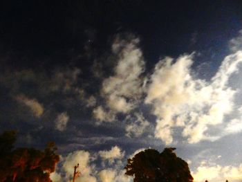 Low angle view of cloudy sky