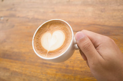 Close-up of woman holding coffee cup