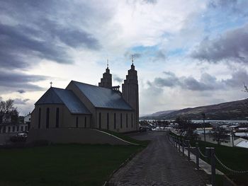 View of church against cloudy sky