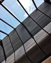 Low angle view of modern building against sky